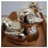 Gold-Tone Duck Figurines