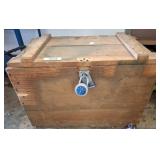 Wooden Storage Chest with Combination Lock