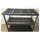 Three-Tier Plastic Storage Shelving Unit