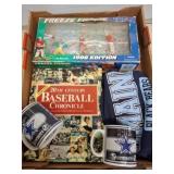 Sports Memorabilia Lot with Figures and Books
