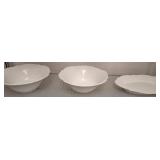 LuLu & Co. White Ceramic Serving Bowls and Tray