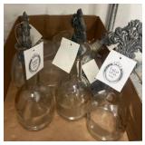 LuLu & Co. Glass Bottles with Decorative Stoppers