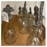 Glass Bottles with Decorative Metal Stoppers