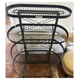 Black Metal Epicerie Rack with Four Tiers