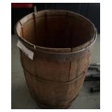 Wooden Barrel with Metal Bands