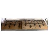 Wood Wine Tasting Rack with Metal Holders