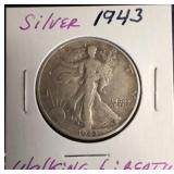 1943 Silver Walking Liberty Half Dollar Coin