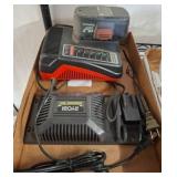 Two Cordless Tool Battery Chargers