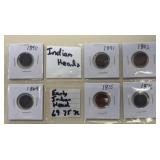 Indian Head Cents, Various Dates