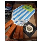 Pickleball Paddles and Long Bay Club Belt Buckle