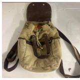 Small Canvas and Leather Backpack