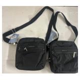 Two Black Beside-U Shoulder Bags