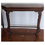 Rectangular Wooden Console Table with Turned Legs