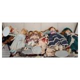Porcelain Dolls With Various Outfits