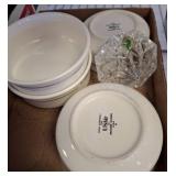 USAir Mayer China Dishes and Waterford Crystal