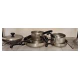 Stainless Steel Pans and Kitchen Items