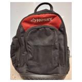 Husky Black and Red Tool Backpack