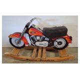 Harley-Davidson-Themed Wooden Rocking Motorcycle