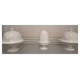 Three La Table Ceramic Covered Stands