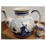 Delfts Blue Holland Teapot and Miniature Mug