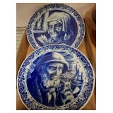 Boch Freres Delft Decorative Plates