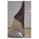 Polished Aluminum Sailboat Figurine