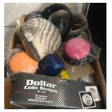 Box Lot with Mixed Items Including Coin Snaps