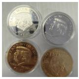 Four Commemorative Metallic Coins