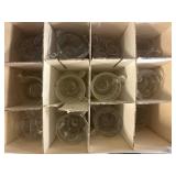 Clear Glass Punch Cups in Storage Case