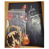 Signed Photo and KISS-Themed Wooden Ornaments