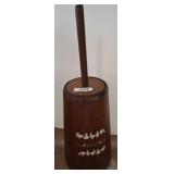 Wooden Butter Churn with Painted Duck Motif