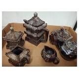 Ceramic Teapots and Creamer