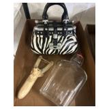 Zebra-Print Ceramic Handbag-Style Box