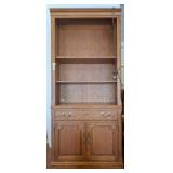Thomasville Oak Bookcase Cabinet With Storage