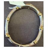 Two-Tone Bamboo-Style Magnetic Bracelet
