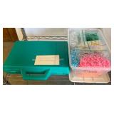 Bead Craft Supplies with Case and Storage Bin