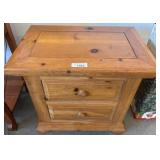 Broyhill Two-Drawer Wood Side Table