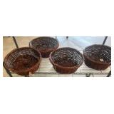 Four Burton + Burton Wicker Baskets