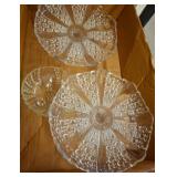 Clear Glass Compote and Bowl Lot
