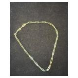 18in 925 Gold. P Paperclip Chain Necklace, 13g