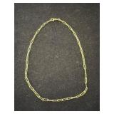 16-Inch 925 Gold-Tone Chain Necklace, 5.5g