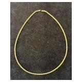 22-Inch, 15g Italian Gold-Tone 925 Rope Chain