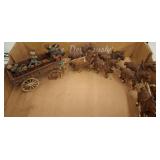 Cast Iron Wagon with Horses and Figures
