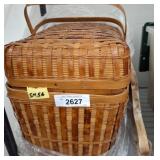 Wicker Picnic Basket and Wood Cheese Board