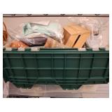 Contico 12-Gallon Tote With Assorted Household Ite