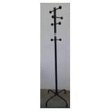 Black Metal Coat Rack with Spherical Hooks