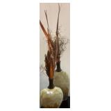Decorative Vases with Branch Accents