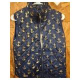 Simply Southern Navy Anchor Quilted Vest, Size S
