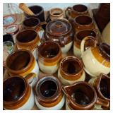 Brown Stoneware Pottery Pitchers