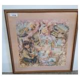 Framed Puzzle With Collage-Style Imagery